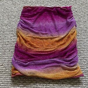 Shimmer stretch mini skirt